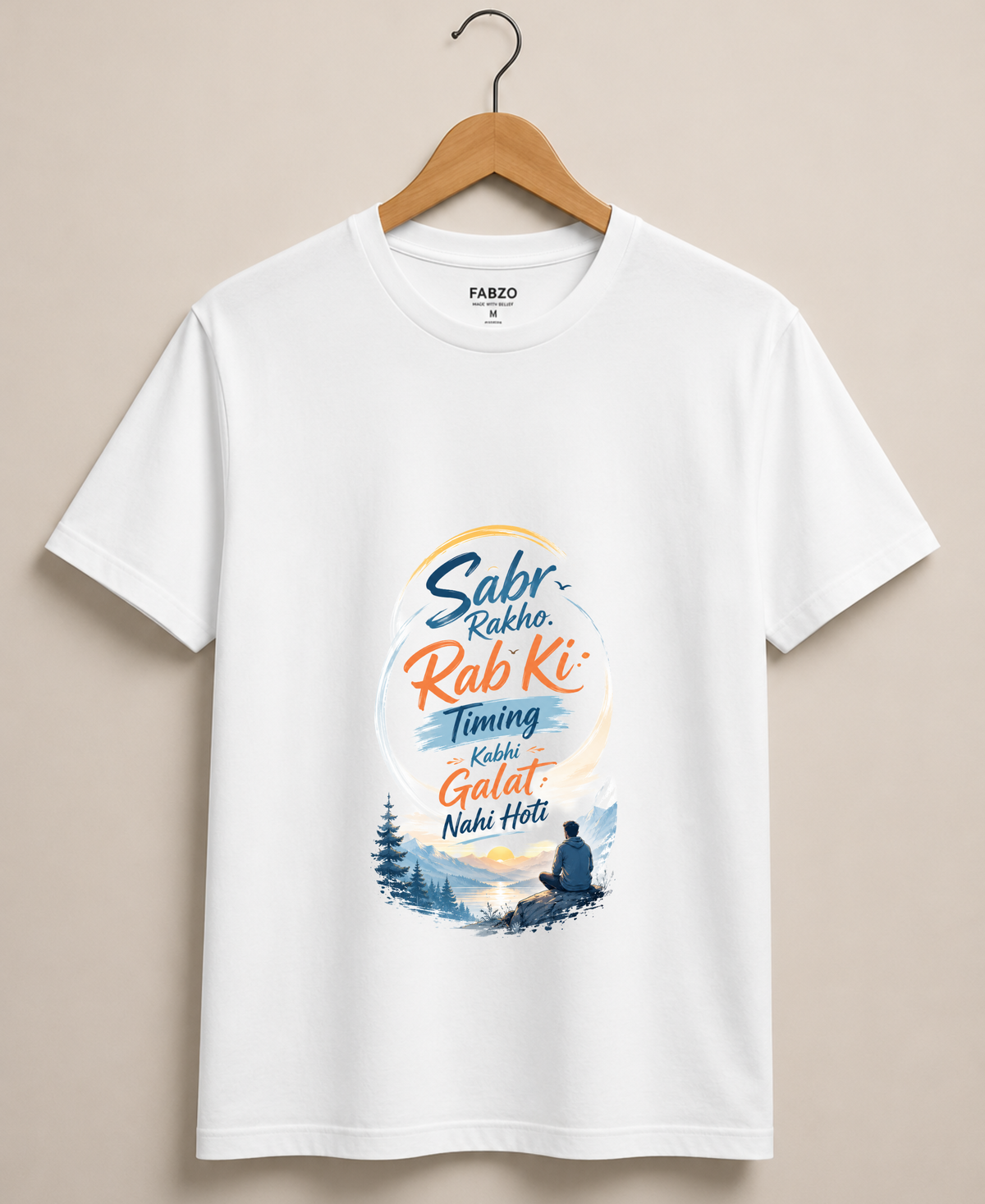 Sabr Rakho Rab ki Timing Galat ni Hoti | Unisex Basic T-Shirt