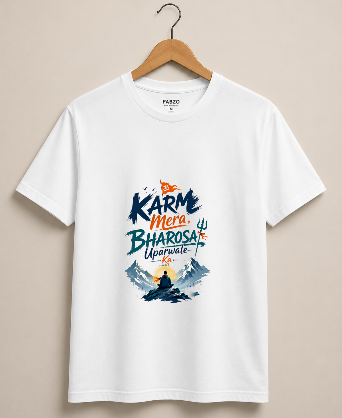 Karm & Bharosa – Motivational Spiritual Unisex T-Shirt