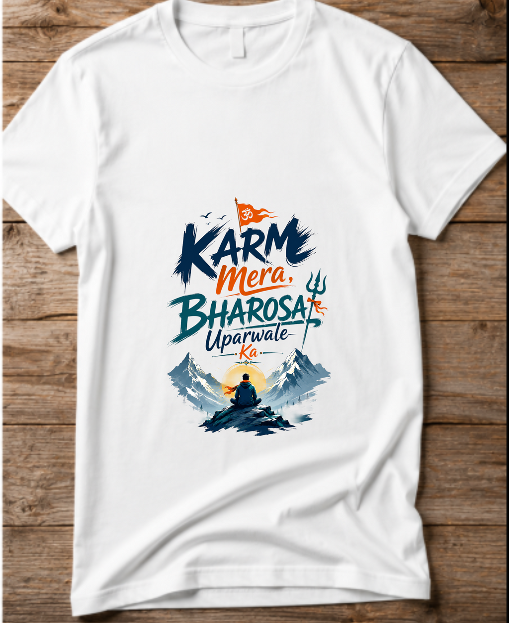 Karm & Bharosa – Motivational Spiritual Unisex T-Shirt