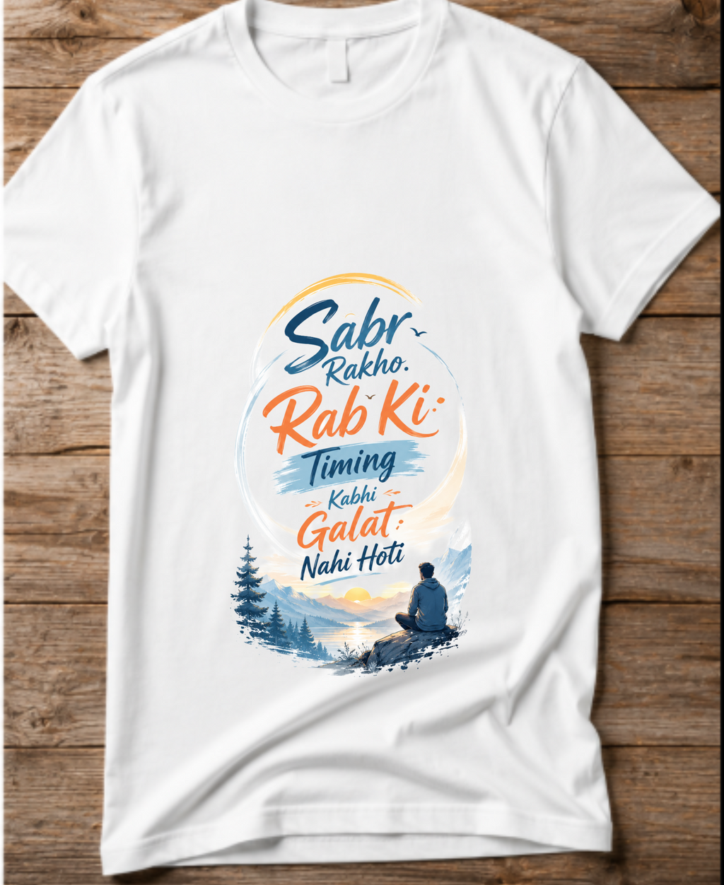 Sabr Rakho Rab ki Timing Galat ni Hoti | Unisex Basic T-Shirt