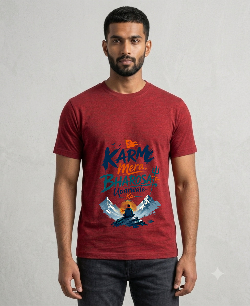 Karm & Bharosa – Motivational Spiritual Unisex T-Shirt