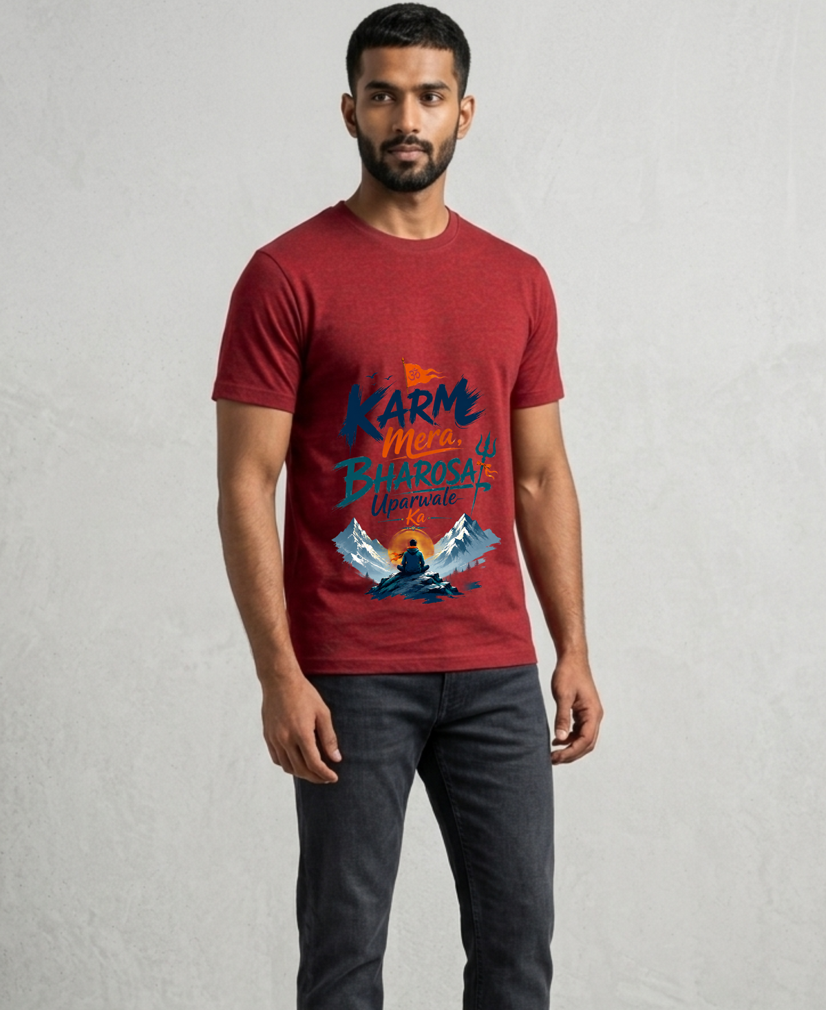 Karm & Bharosa – Motivational Spiritual Unisex T-Shirt
