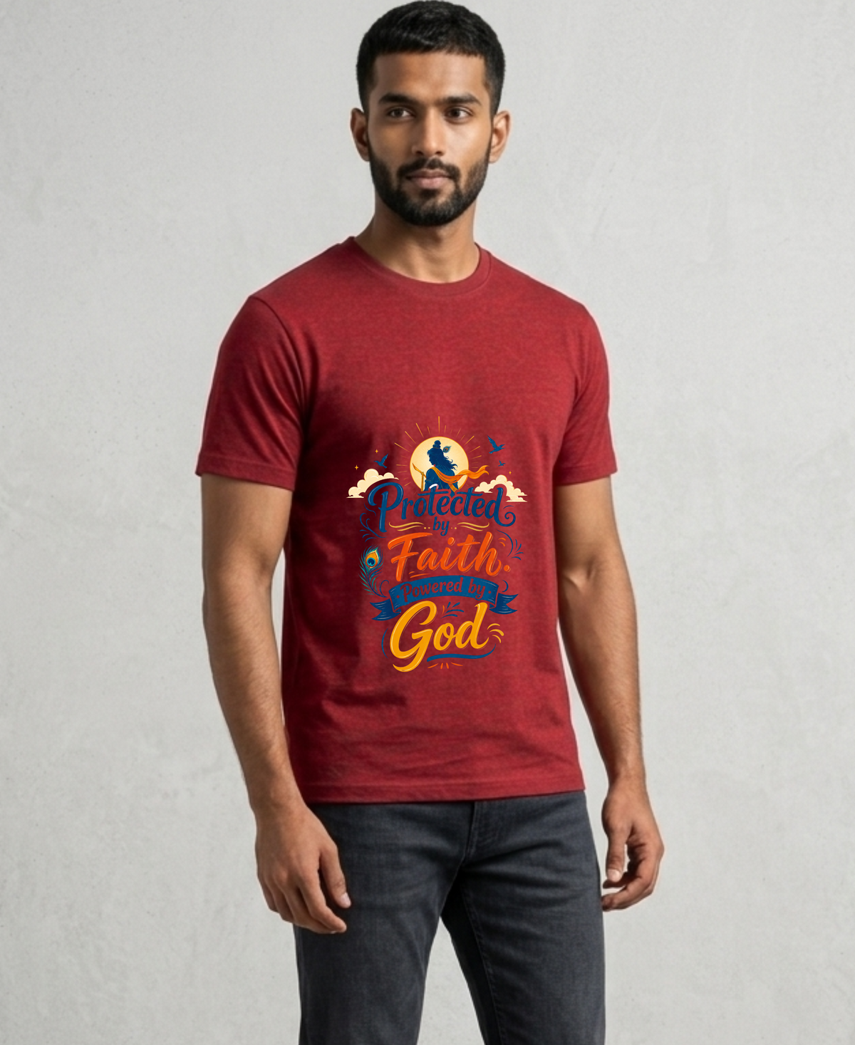 Protected by Faith Powered by God | Unisex Basic T-Shirt