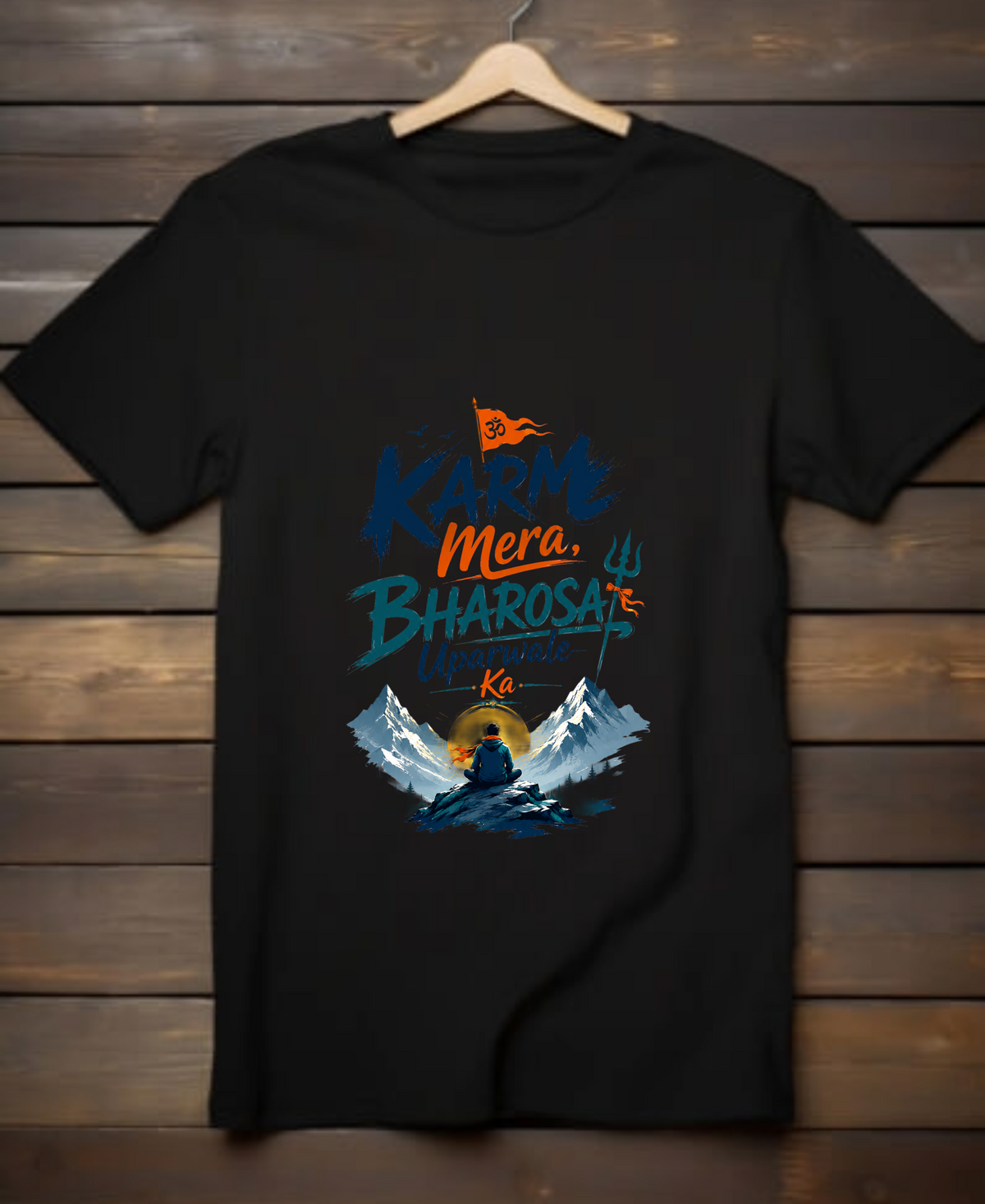 Karm & Bharosa – Motivational Spiritual Unisex T-Shirt