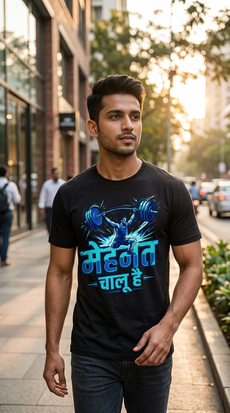 Mehnat Chalu hai Unisex Basic T-Shirt