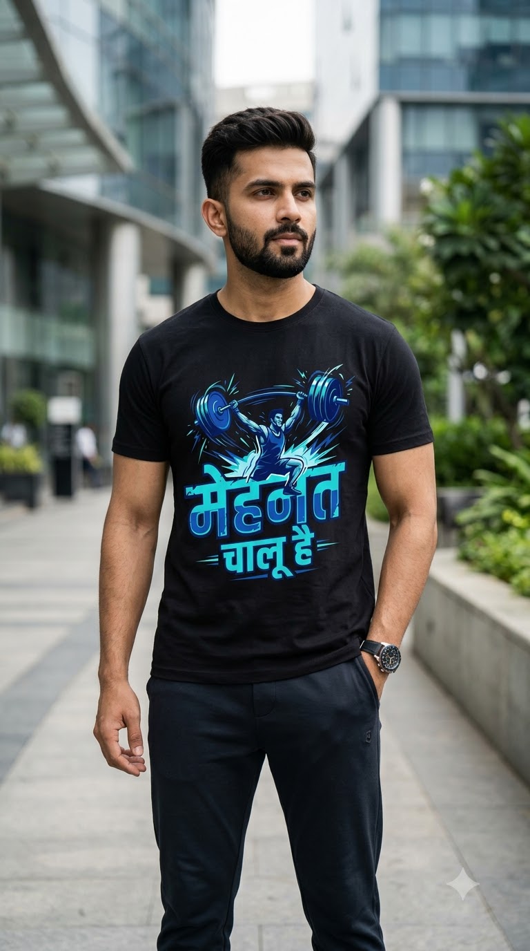 Mehnat Chalu hai Unisex Basic T-Shirt