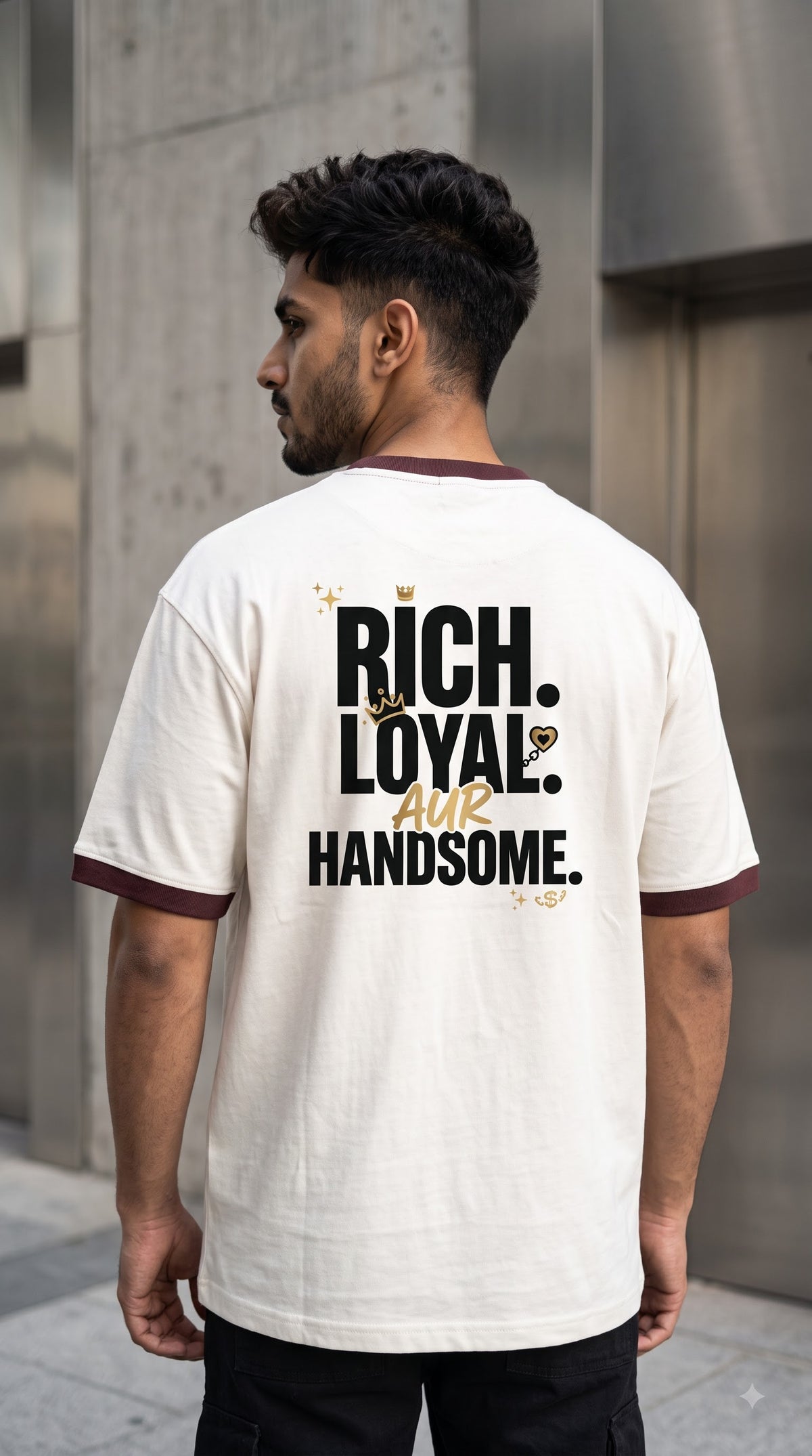 Rich Loyal Aur Handsome Unisex Ringer T-Shirt
