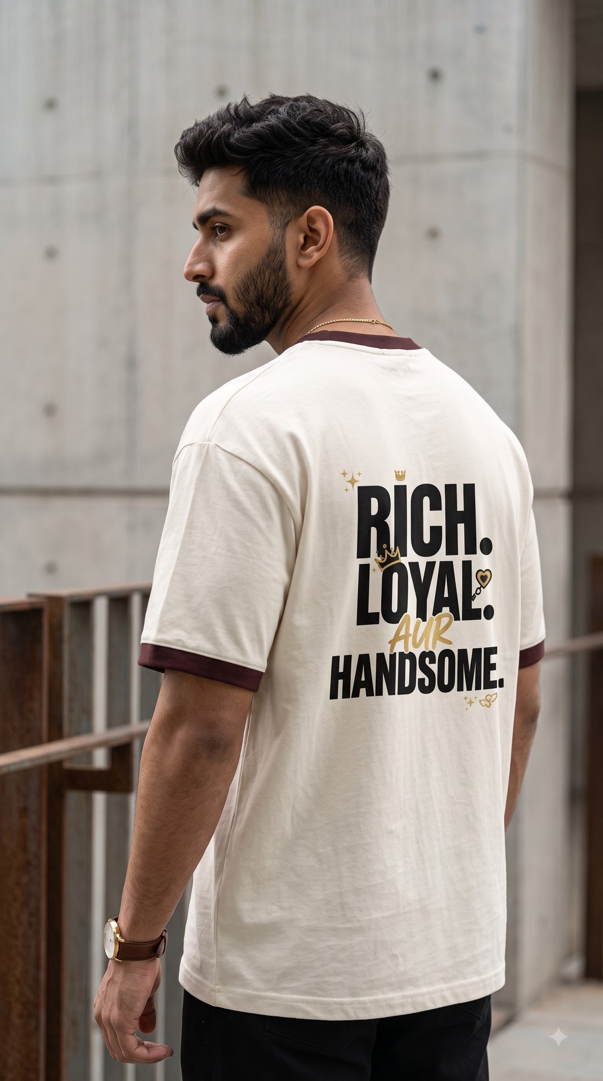 Rich Loyal Aur Handsome Unisex Ringer T-Shirt