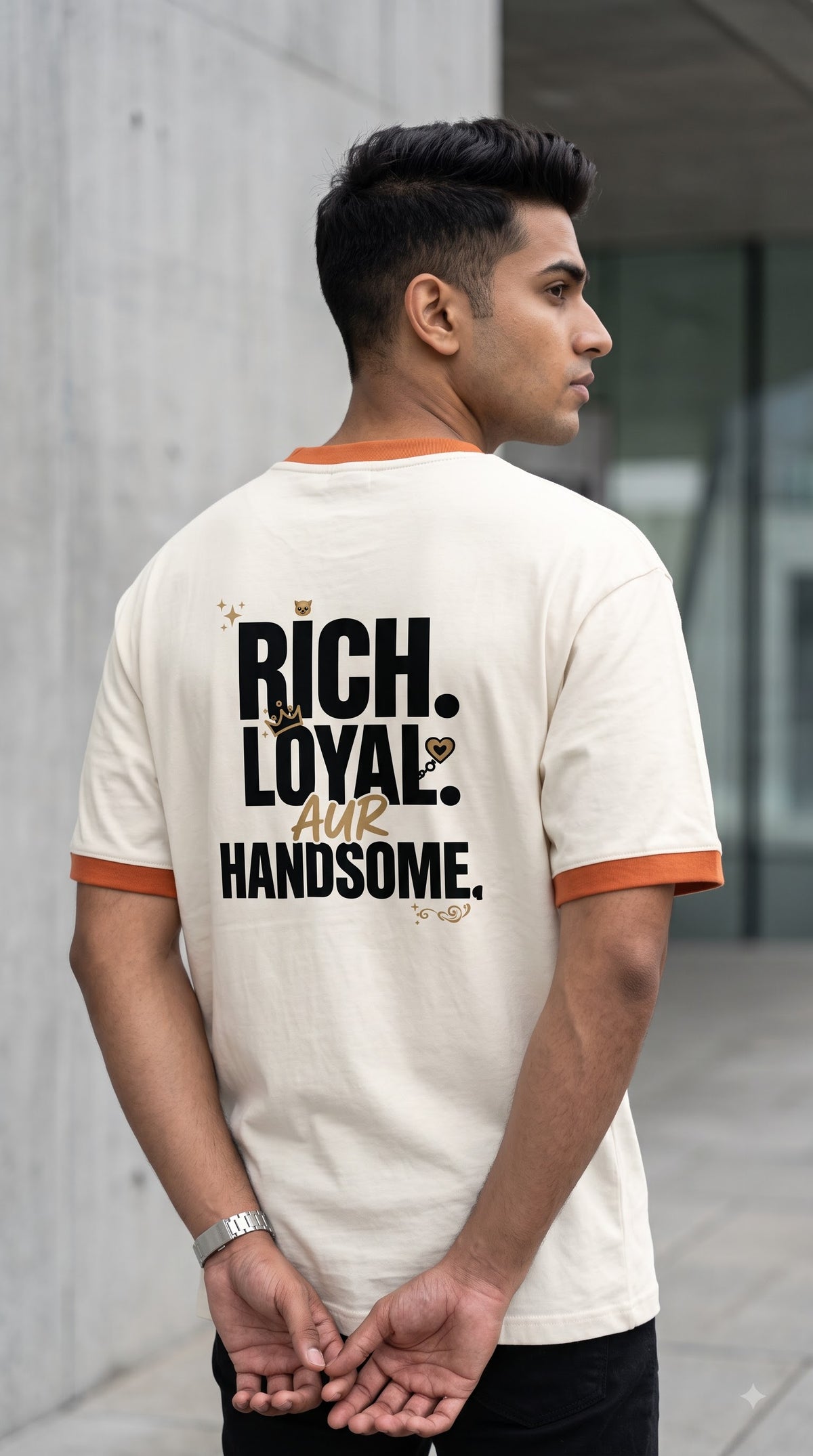 Rich Loyal Aur Handsome Unisex Ringer T-Shirt