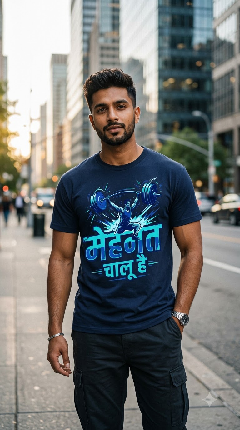 Mehnat Chalu hai Unisex Basic T-Shirt