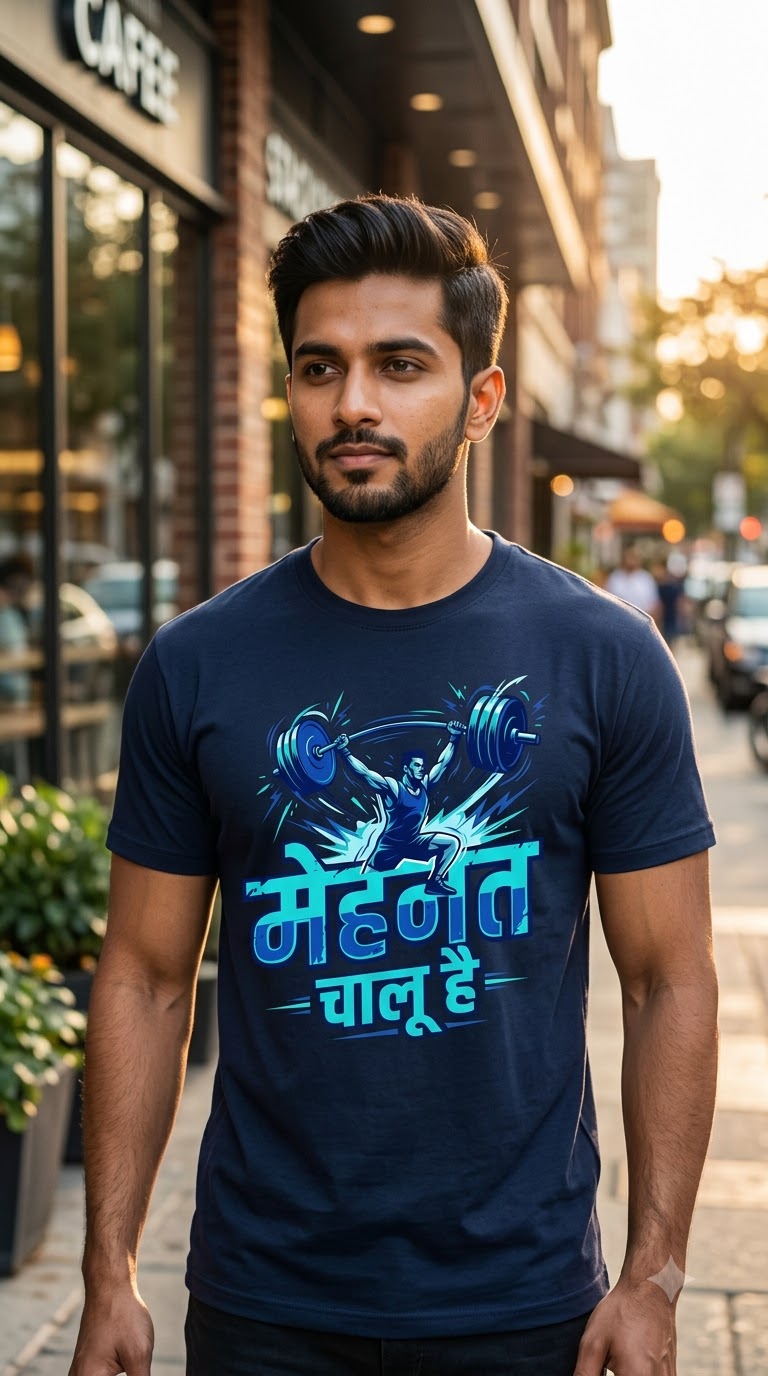 Mehnat Chalu hai Unisex Basic T-Shirt
