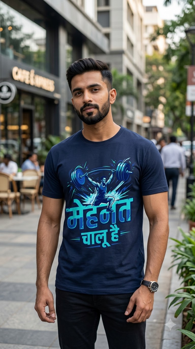 Mehnat Chalu hai Unisex Basic T-Shirt