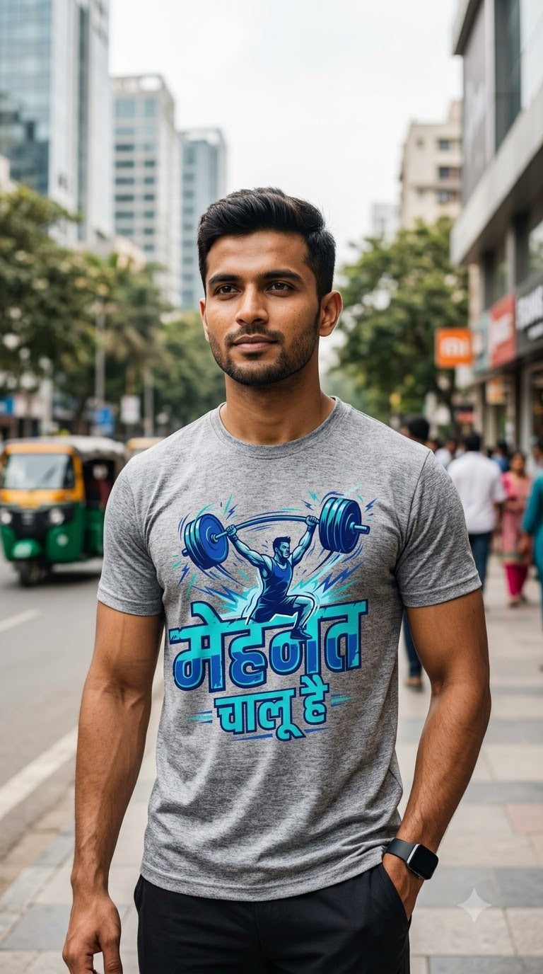 Mehnat Chalu hai Unisex Basic T-Shirt