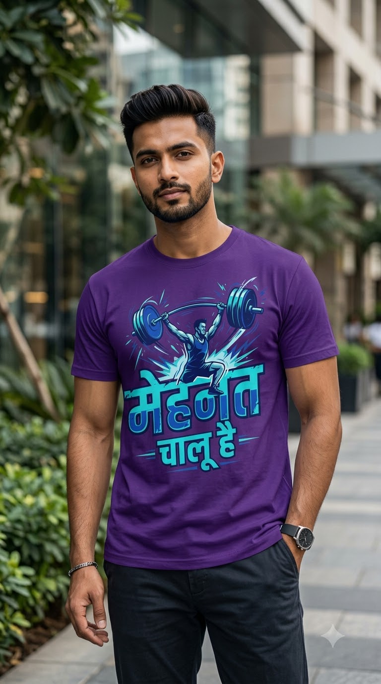 Mehnat Chalu hai Unisex Basic T-Shirt