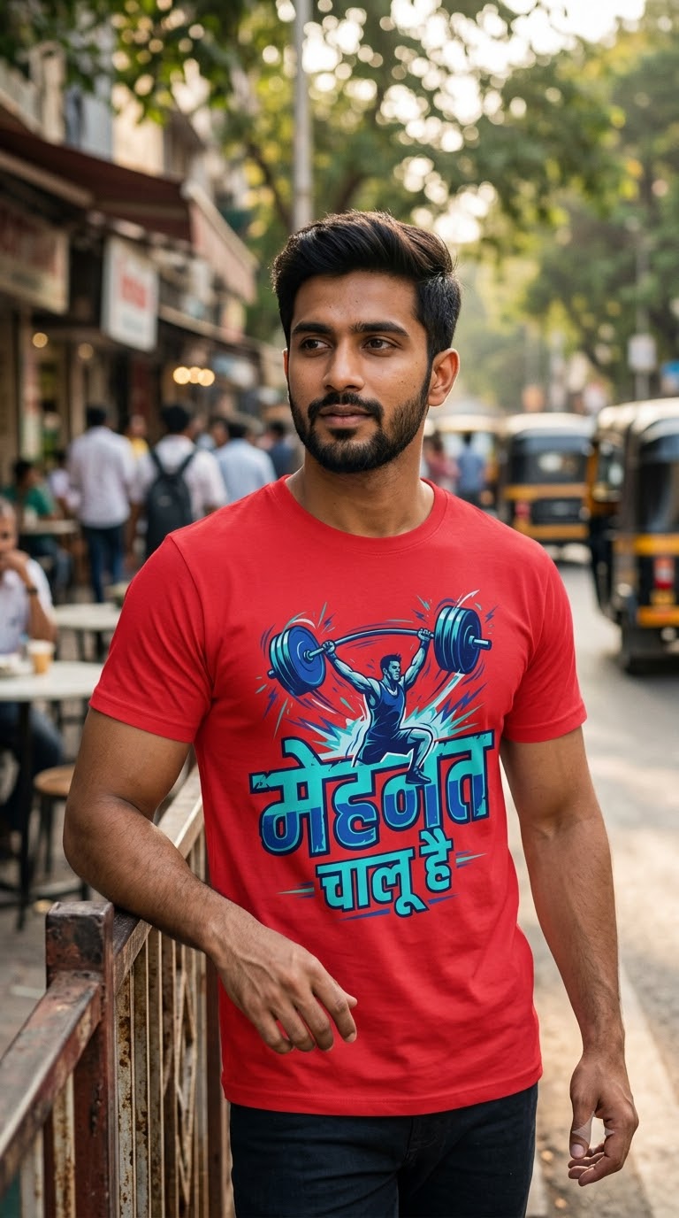 Mehnat Chalu hai Unisex Basic T-Shirt