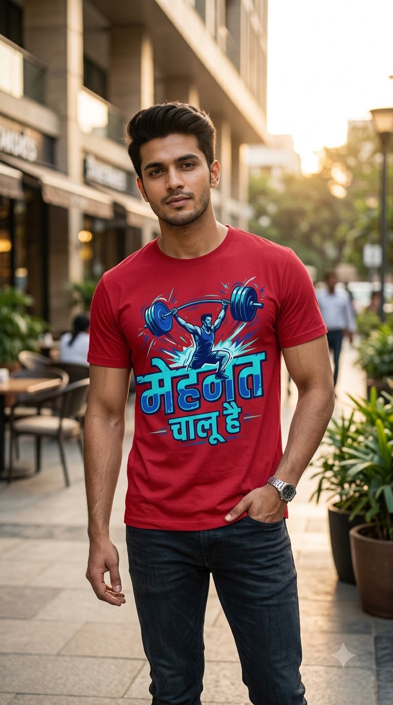 Mehnat Chalu hai Unisex Basic T-Shirt
