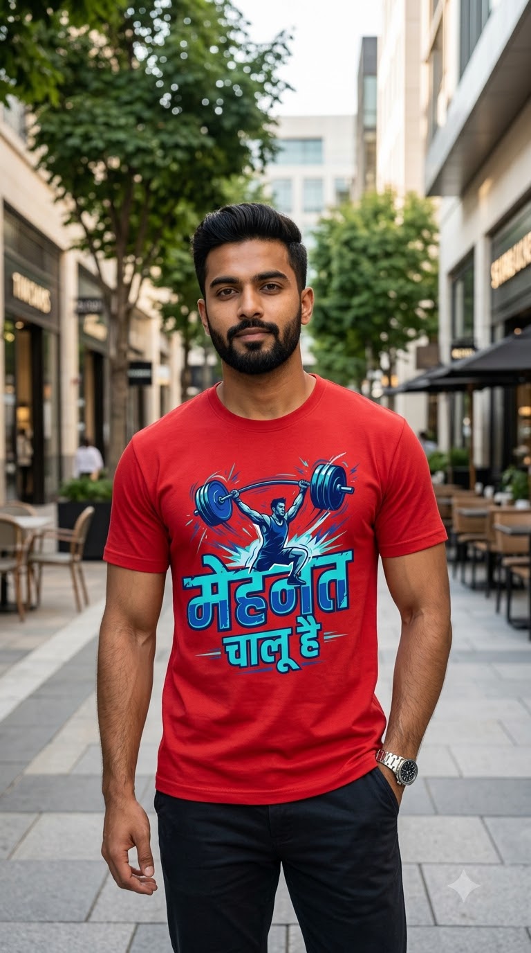 Mehnat Chalu hai Unisex Basic T-Shirt