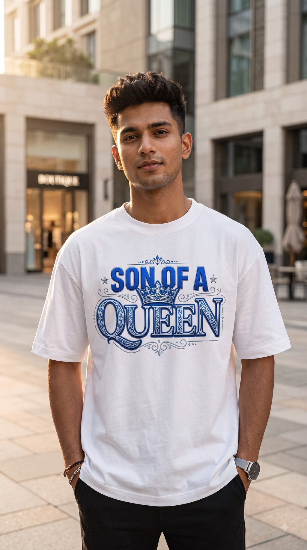 Son of a Queen Unisex Oversized Jersey