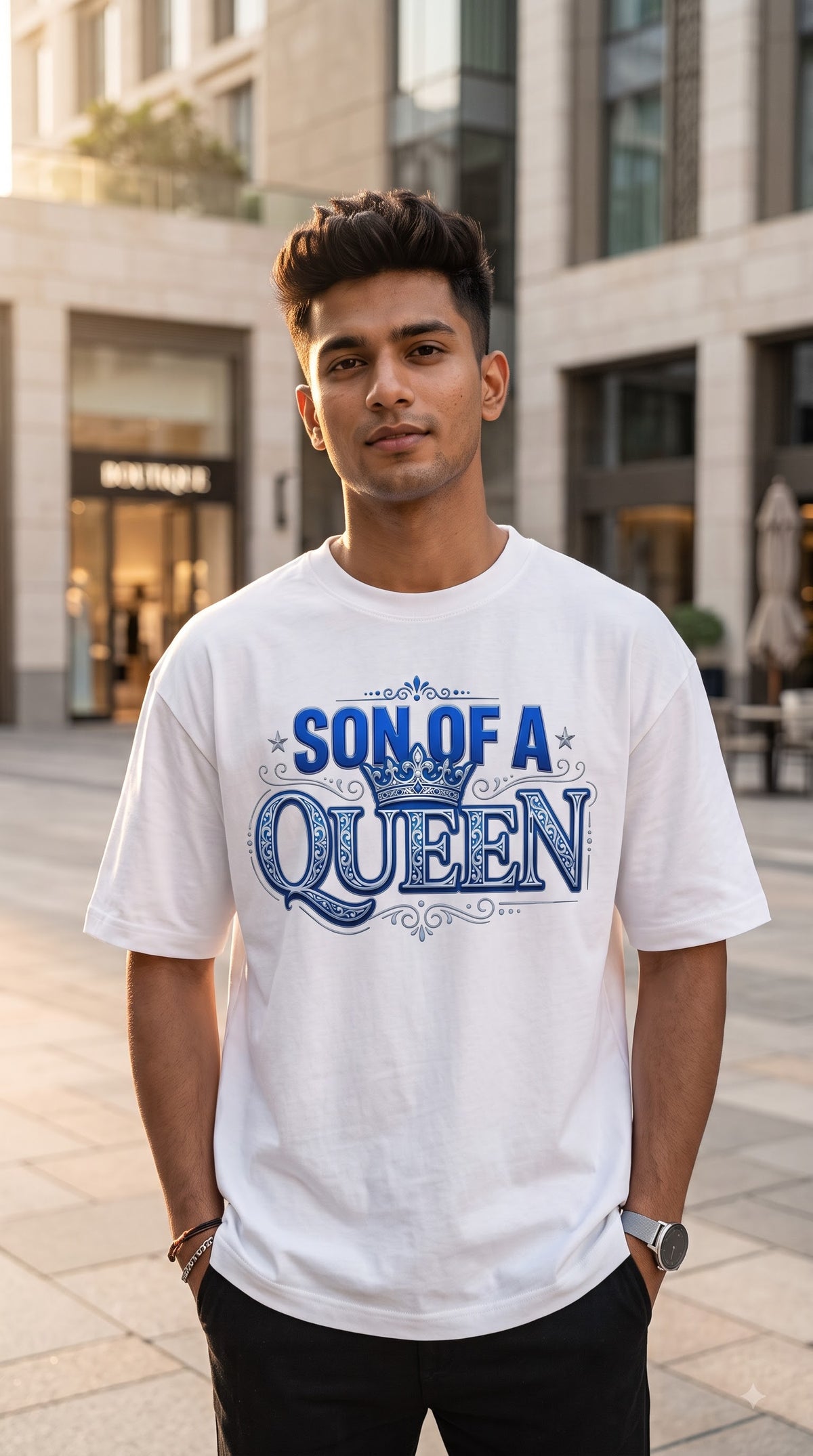 Son of a Queen Unisex Oversized Jersey