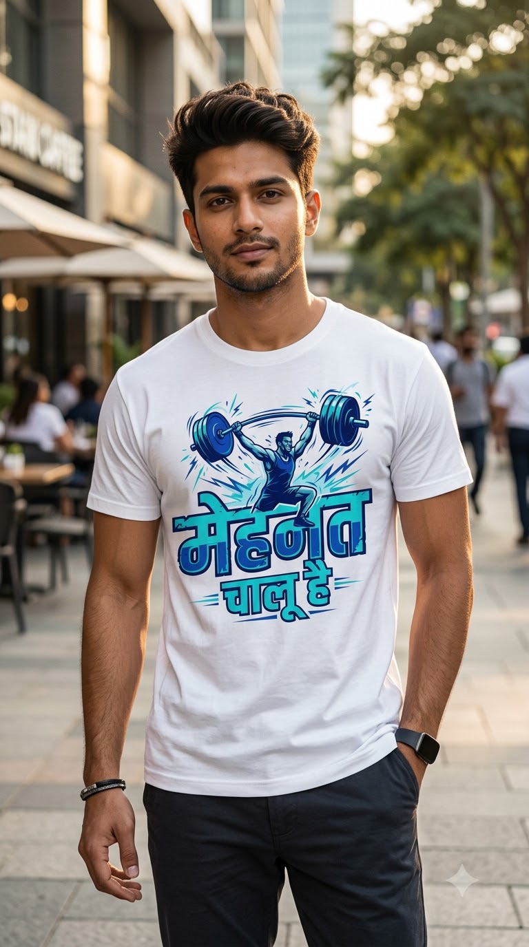 Mehnat Chalu hai Unisex Basic T-Shirt