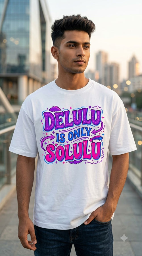 Delulu is only Solulu Unisex Oversized Jersey
