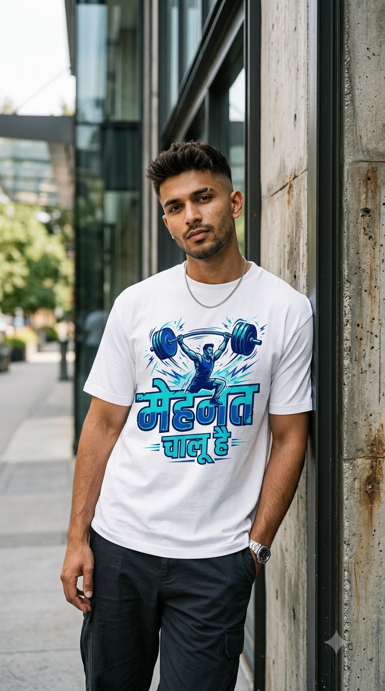 Mehnat Chalu hai Unisex Basic T-Shirt