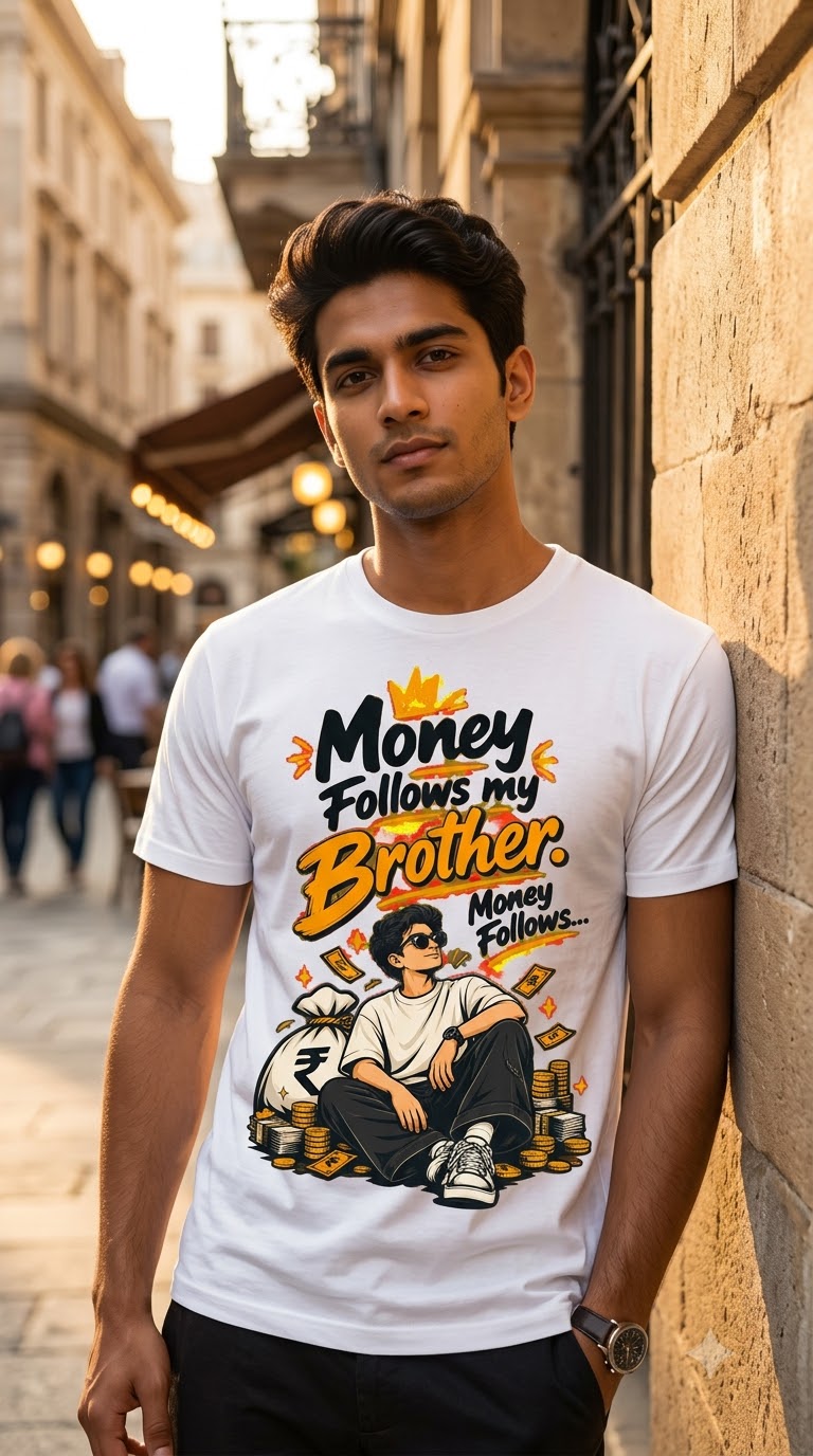 Money Follows My Brother Unisex Oversized Jersey