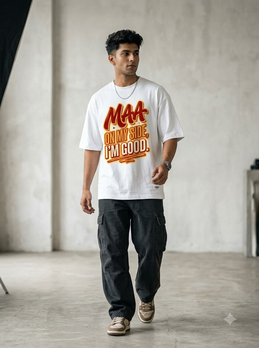 Maa on my Side I am Good Unisex Oversized Jersey