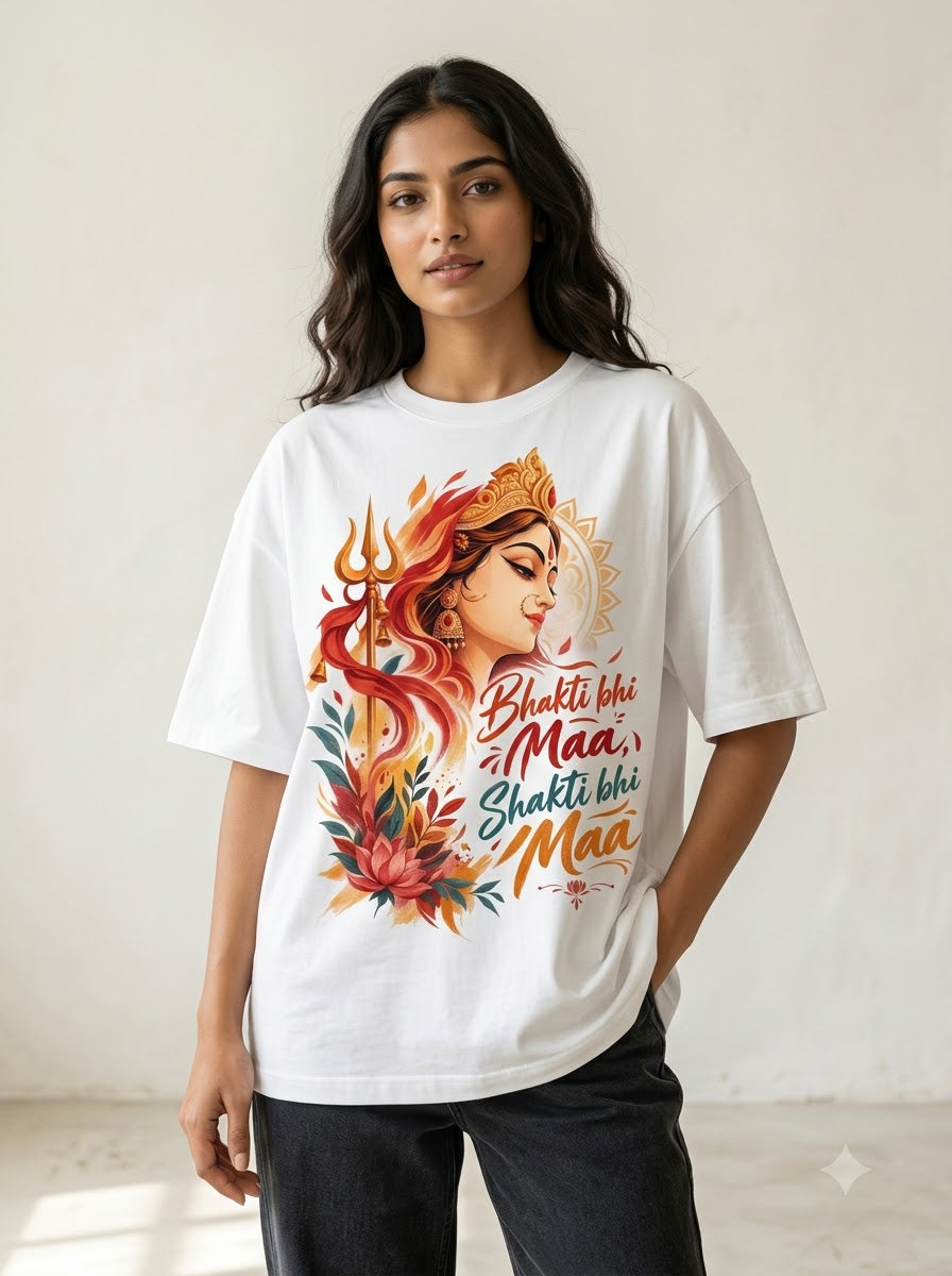 Bhakti Bhi Maa Shakti Bhi Maa Unisex Oversized Jersey