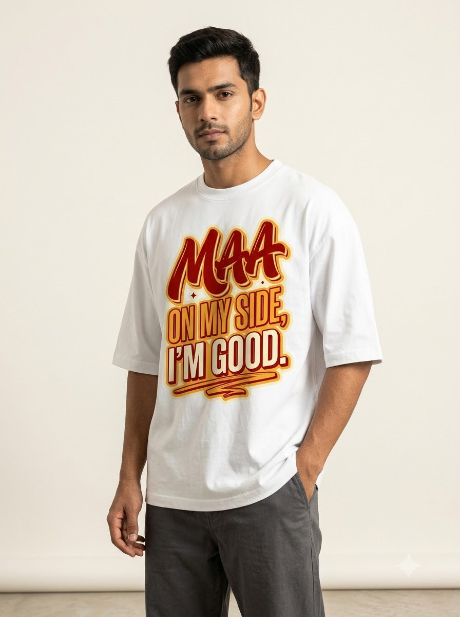 Maa on my Side I am Good Unisex Oversized Jersey