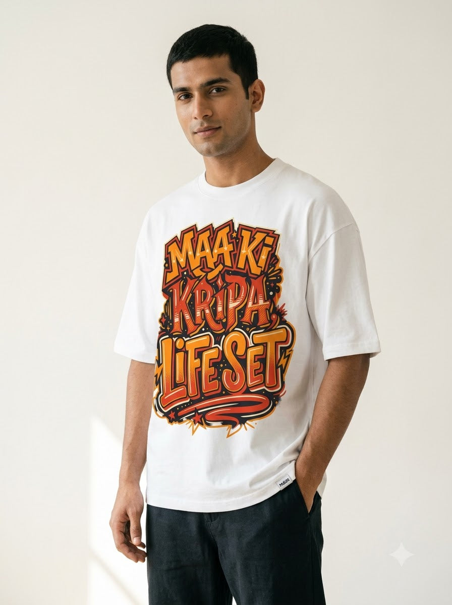 Maa ki Kripa Life Set Unisex Oversized Jersey